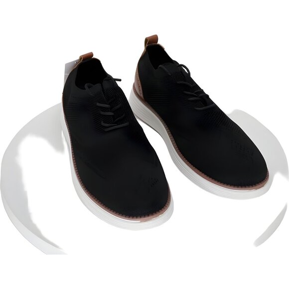 Akademiks Men's Black White Wingtip Shoes - Olney Dress Size 12M - Picture 1 of 6
